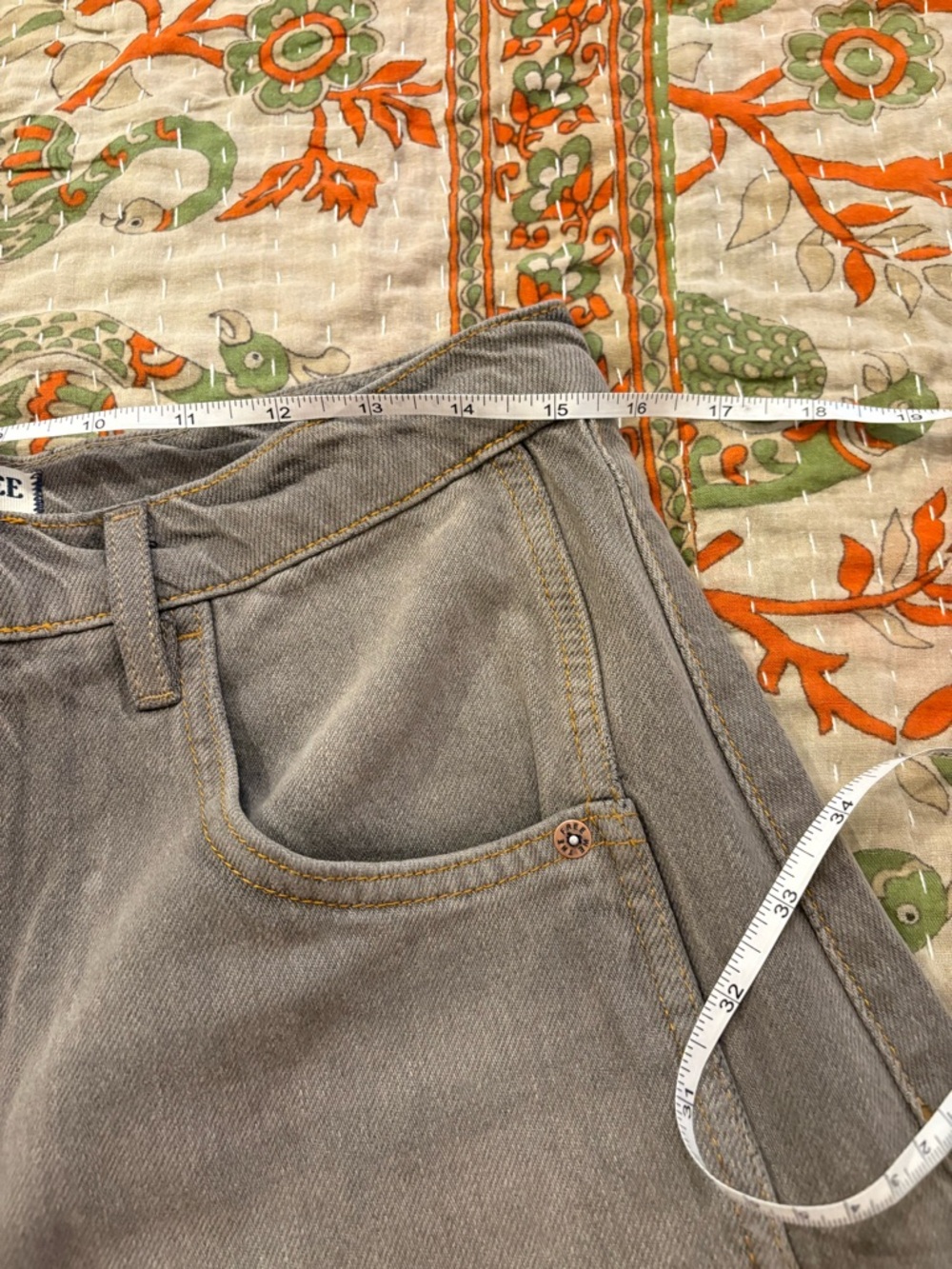 NWOT We The Free Barrel Leg Jeans in Brown/Gray - Picture 9 of 9
